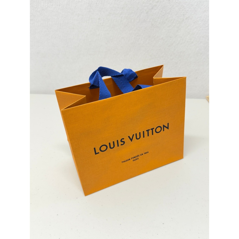 Authentic Louis Vuitton Orange Empty Paper Shopping Bag Small